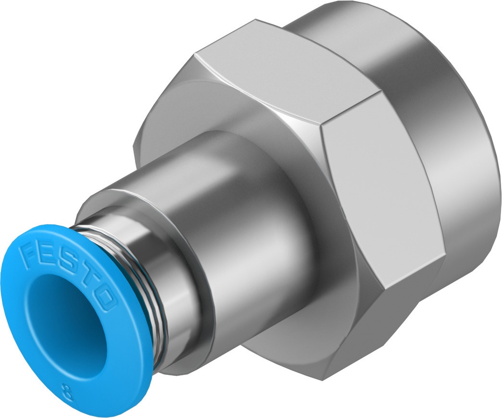 RACOR RAPIDO RECTO / ROSCA INT. G3/8 - RACOR 8MM / C/ HEXAGONO EXT.