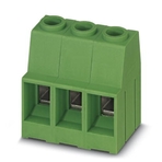 BORNE P/PLACA DE CIRCUITO IMPRESO, CORRIENTE NOMINAL: 76A, TENSIÓN NOMINAL: 1000V, PASO: 10,16MM, NÚMERO DE POLOS: 3, TIPO DE CONEXIÓN: CONEXIÓN POR TORNILLO CON CÁPSULA DE TRACCIÓN, MONTAJE: SOLDADURA POR OLA, DIRECCIÓN DE CONEXIÓN CONDUCTOR/PLACA DE