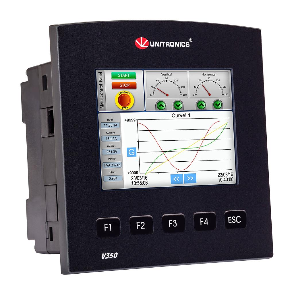 OPLC VISION (PLC+HMI) V350-J-RA22 (8-10-12ED/2EA/2 TC-PT/8SR/2SA) DISPLAY GRAFICO COLOR TACTIL