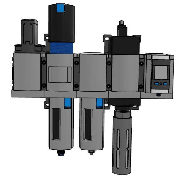 UNIDAD DE MANTENIMIENTO COMBINADA / ROSCA G1/2 / EJECUCION METALICA - C/ ESCUAD. BASICA