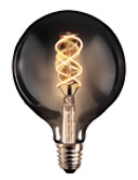 LAMP LED SMOKED 4W G125 E27 (TIPO ANTIGUA DECORATIVA DE FILAMENTOS EN ESPIRAL)