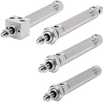 CILINDRO / ISO 6432 / DOBLE EFEC. / EMB. 16MM / CARRERA 35MM / AMORT NEU REGU / P/DETEC POSI / VASTAGO CUADRADO / CONEX. NEU. M5