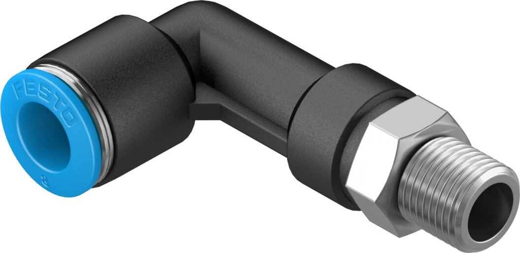 RACOR RAPIDO FORMA L / ROSCA R1/8 - RACOR 8MM / EJECUCION LARGA