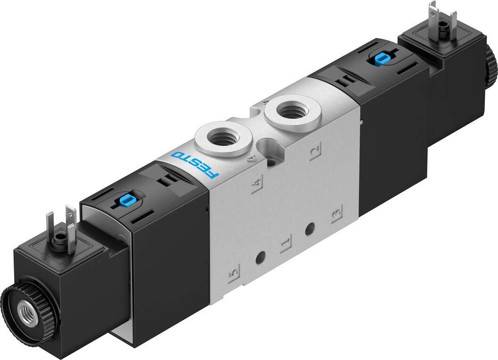 VALVULA VUVS-L20-P53C-MD-G18-F7-1C1 / 5/3 CENTRO CER / PILOT INT / MUELLE MEC / CONEX NEU G1/8 / NUCLEO BOBINA MAG 8MM - TENSION 24VDC - P/ CONEC. TIPO C