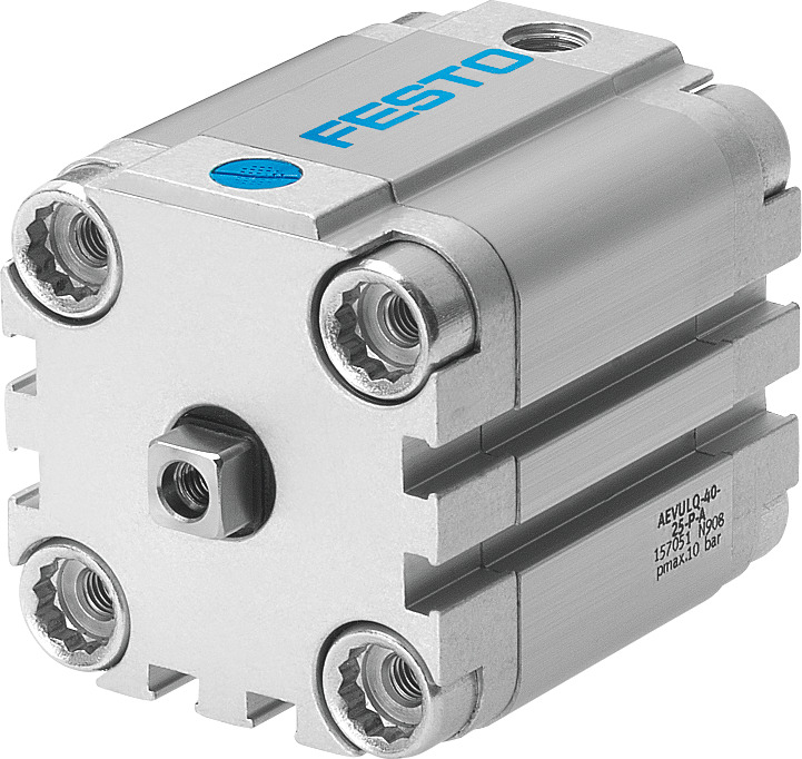 CILINDRO AEVULQ-50-10-P-A / SIMPLE EFEC / EMB 50MM / CARRERA 10MM / AMORT ANIILOS ELAST / VASTAGO CUAD. ROSCA INT. / CONEX NEU G1/8