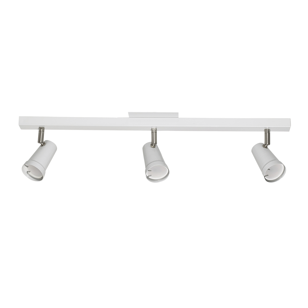 APLIQUE PARED 3 LUCES GU10 CAB/LISO REGLETA 600 BLANCO