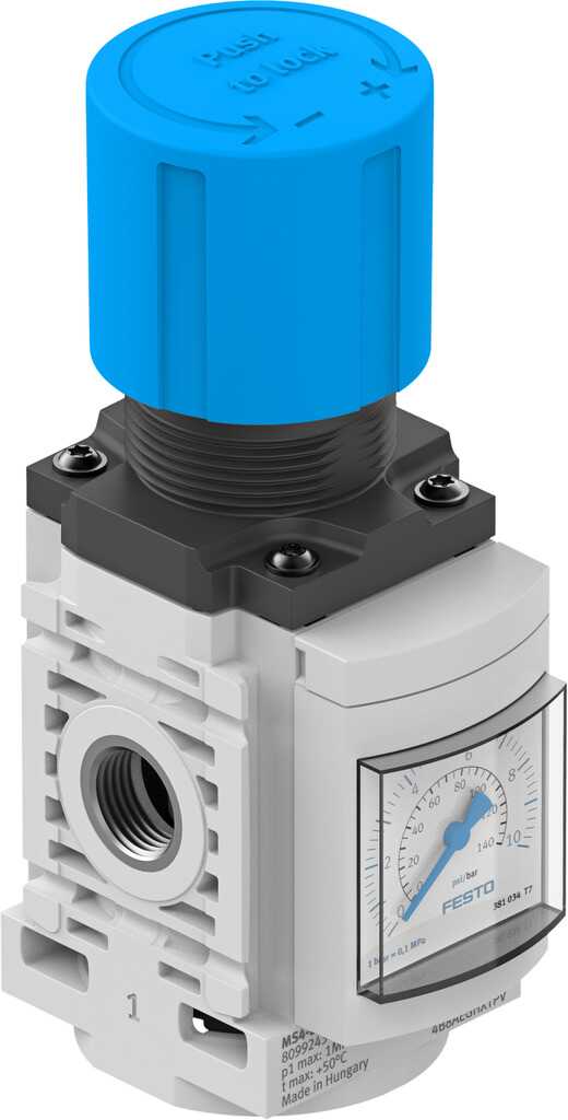 REGULADOR DE PRESION / REGULACION 0.3-7 BAR / ROSCA G1/4 / CIERRE CON LLAVE / MUELLE ACERO