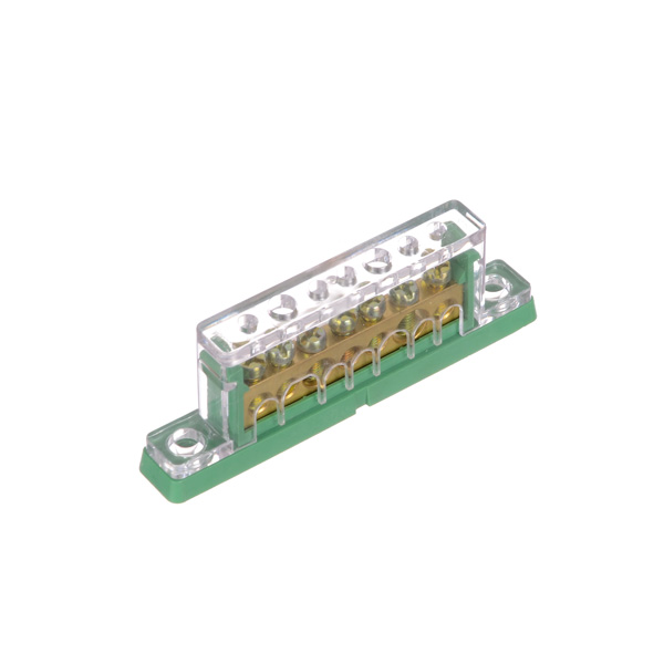 BORNERA REPARTIDORA 1P  7 CONEX FIJAS COLOR VERDE   810.012