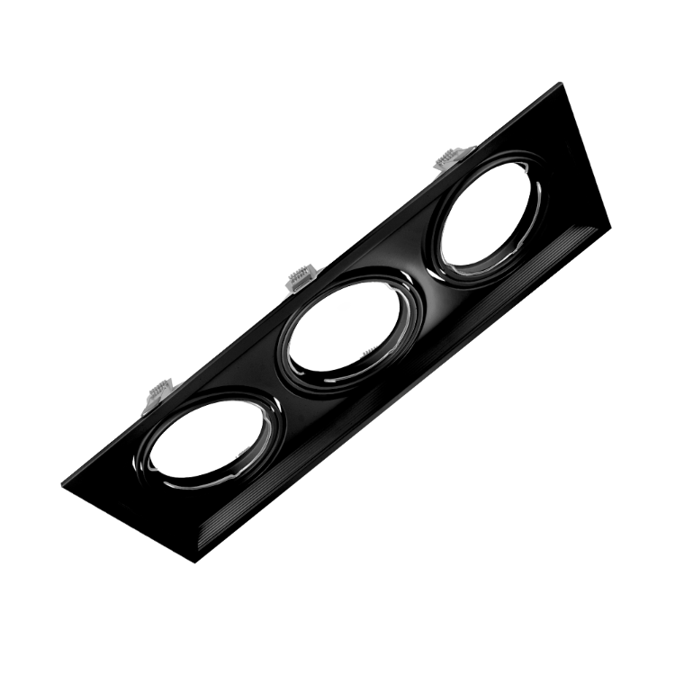 (CONSULTAR) ARTEF CARDANICO AR111 DE EMBUTIR X3 MARCO NEGRO