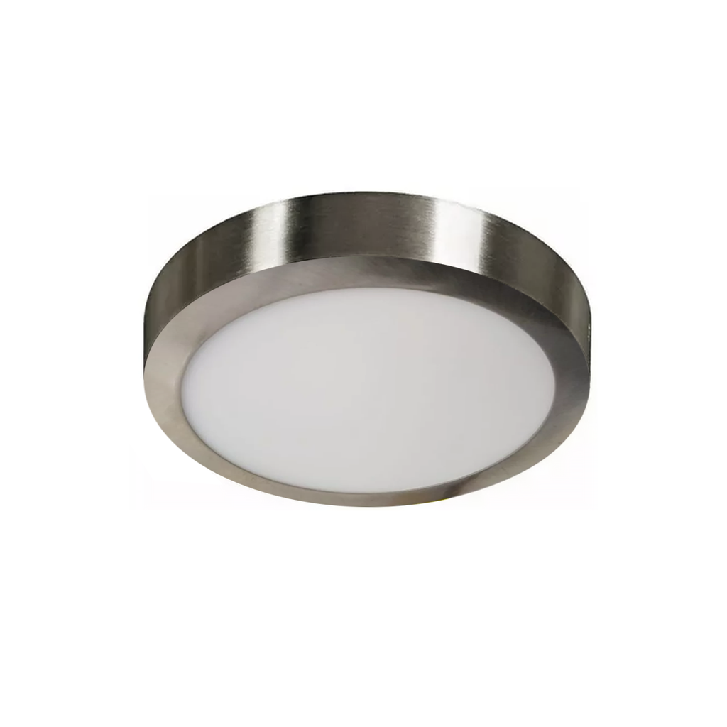 PLAFON LED REDONDO LUZ FRIA MARTE II 12W NIQUEL MATE
