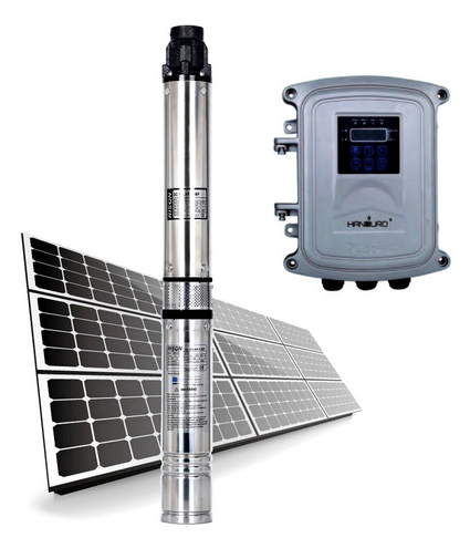 Pack Bomba Solar ACDC 600W - 4,5m3/h - 110m - 3 paneles 410W