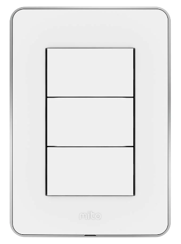 TAPA BASTIDOR 10X5 VERONA MITO 3 MODULOS BLANCO / PLATA (UTILIZA MODULOS JELUZ PLATINUM)