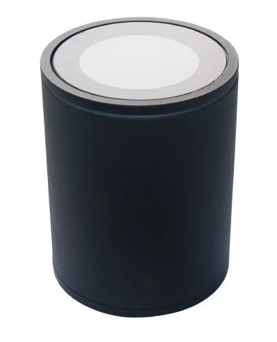 APLIQUE MONOVOLUMEN DICROICO CIRCULAR NEGRO TEXTURADO   MAKI