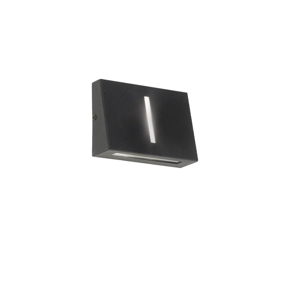 BIDIFUSOR TRAPEZOIDAL 1 LUZ P/LAMPARA G9 NEGRO