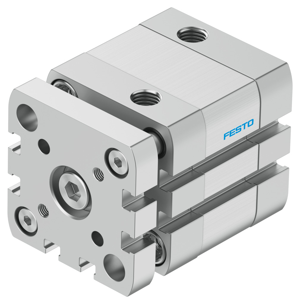 CILINDRO / DOBLE EFEC. / EMB. 40MM / CARRERA 10MM / AMORT. NEU. AUTOREG. / P/ DETEC. POSI. / ROSCA G1/8 / BARRA GUIA Y PLACA YUGO