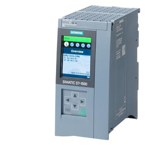 SIMATIC S7-1500, CPU 1515-2 PN, módulo central con memoria de trabajo de 1 MB para programa y 4,5 MB para datos, 1.ª interfaz: PROFINET IRT con switch de 2 puertos, 2.ª interfaz: PROFINET RT, rendimiento bits 6 ns, SIMATIC Memory Card necesaria *** ¡Observar homologaciones y certificados según el artículo 109816732 de support.industry.siemens.com ! ****  Configurable a partir de TIA Portal V18 (FW V3.0). Con versiones anteriores a V18, configurable como 6ES7515-2AM02-0AB0   6ES7515-2AN03-0AB0