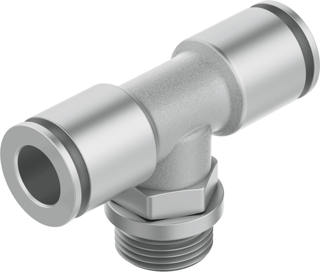 RACOR RAPIDO / FORMA T / ROSCA G1/4 - RACOR 10MM / LATON NIQUELADO