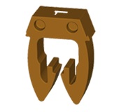 IDENTIFICADOR P/CABLE DE 0.5 A 1.5MM2 X 250UN (1)  COLOR MARRON DE PASO 4MM