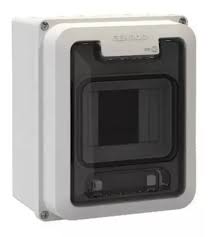 CAJA IP65 P/4 POLOS DIN SOBREPONER - BLANCA
