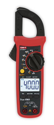 PINZA VOLTAMPEROMETRICA AUTORANGO TRUE RMS   400A AC - 600V AC/DC - TEMP. - PINZA 28MM - CONTINUIDAD - DIODOS