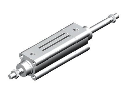 CILINDRO / ISO 15552 / DOBLE EFEC. / EMB. 63MM / CARRERA 25MM / AMORT. NEU. REGU. / P/ DETEC. POSI. / CONEX. NEU. G3/8 / DOBLE VASTAGO ROSCA M16X1,5