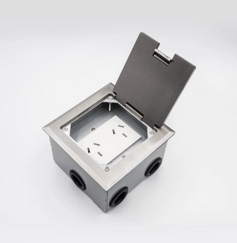 CAJA PARA EMBUTIR EN PISO - METALICA EN BRONCE P-4 MODULOS