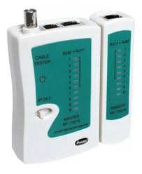 MT-7051N           Tester de cable de red RJ45-11 y BNC  - Probador de: RJ45 TIA568A / B (AT & T 258A)  - 10 Base-T  - Token ring  - RJ-11 / RJ-12 USOC  - Cable coaxial BNC.  - Verifica automáticamente el cable: continuidad, cortos, abiertos y cruzados.  Especificaciones del receptor:  - Alimentación: batería DC 9V  - Dimensión: 102x106x28 (mm)  - Cable no incluido