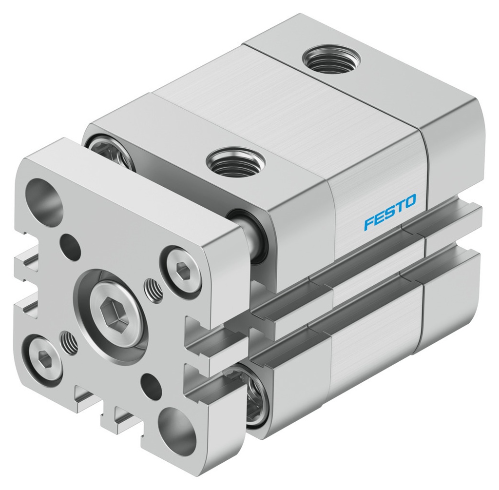 CILINDRO / ISO 21287 / DOBLE EFEC. / EMB. 32MM / CARRERA 50MM / AMORT. TOPES ELAST. / P/ DETEC. POSI. / BARRA GUIA-PLACA YUGO - DOBLE VASTAGO / CONEX. NEU. G1/8