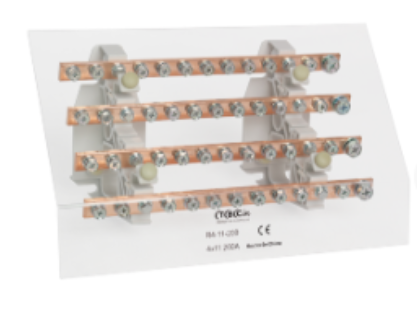 BARRA REPARTIDORA TETRAP  4 BARRAS 11 BORNES     200A