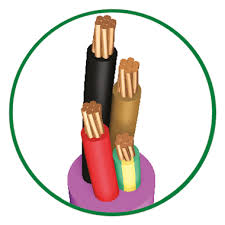 CABLE SUBT COBRE  3X 4MM2  0,6/1KV - 70ºC  CLASE 5 - AISLACION PVC - IDENT. MARRON-CELESTE-VERDE/AMARILLO - CUBIERTA PVC VIOLETA