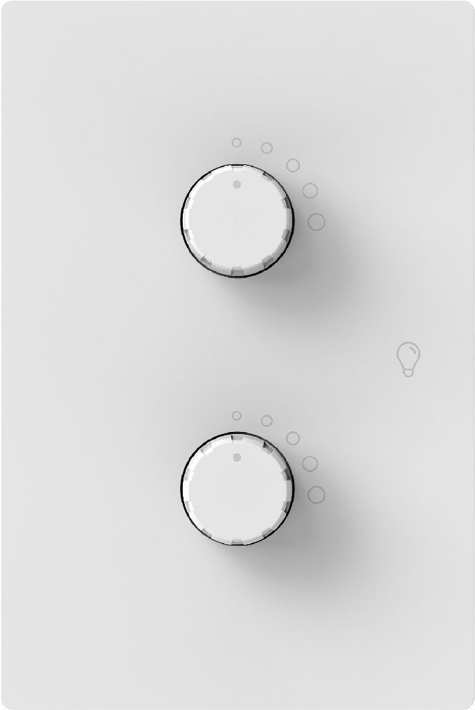 MODULO DIMMER LED DOBLE MILAN BLANCO MACROLED