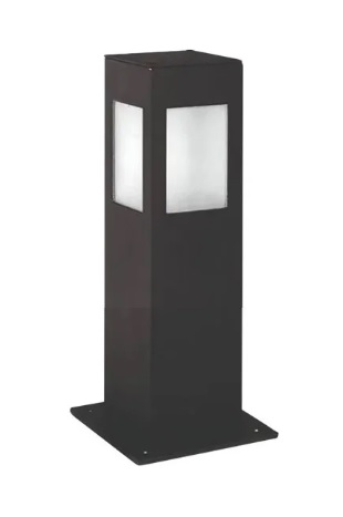 FAROLA ALUMINIO CUADRADA 300 MM E27 NEGRA   CHURRO I