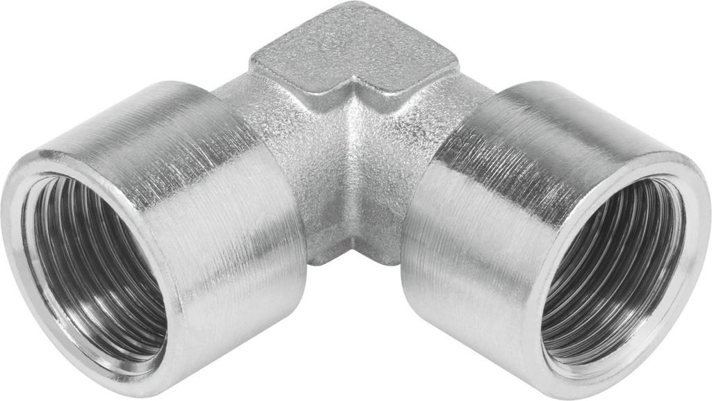 RACOR ROSCADO FORMA L / ROSCA INT. G1/2 / LATON NIQUELADO