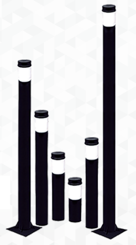 COLUMNA ALUMINIO C/ACRILICO OPAL DIAM 76CM Y 320MM DE ALTO P/LAMP LED DE 9W