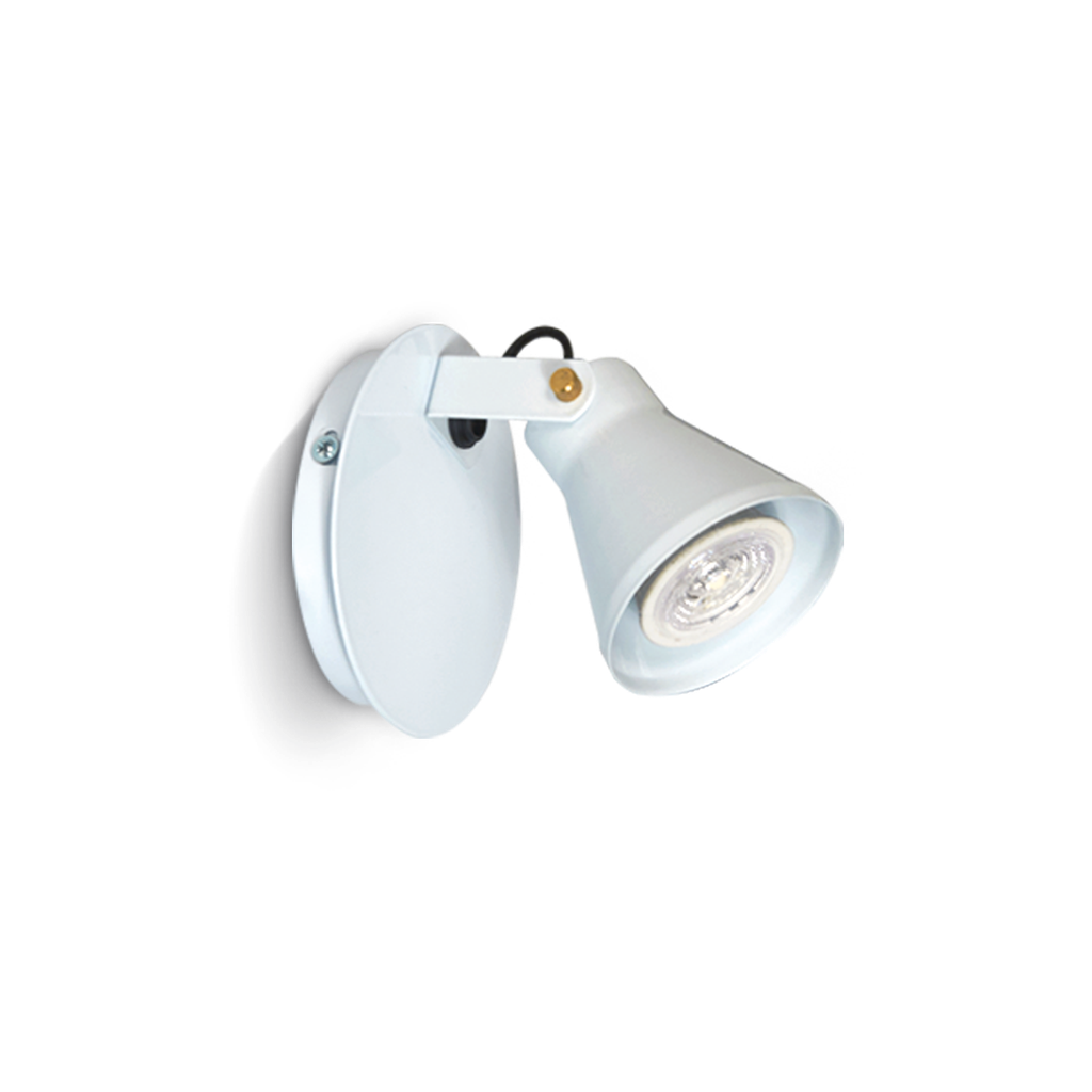 APLIQUE 1 LUZ MOVIL DICROLED GU10 BASE REDONDA  Ø12CM BLANCO LINEA GALIA