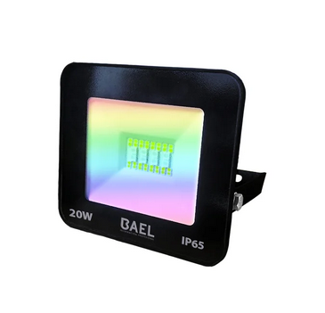 PROY LED POINTER PRO 20W RGB+BLANCOS ALL IN ONE ULTRA DELGADO INYEC ALUM IP65 220VCA 50000HS MEDIDAS 160x140x47 CONTROL POR BLUETOOTH