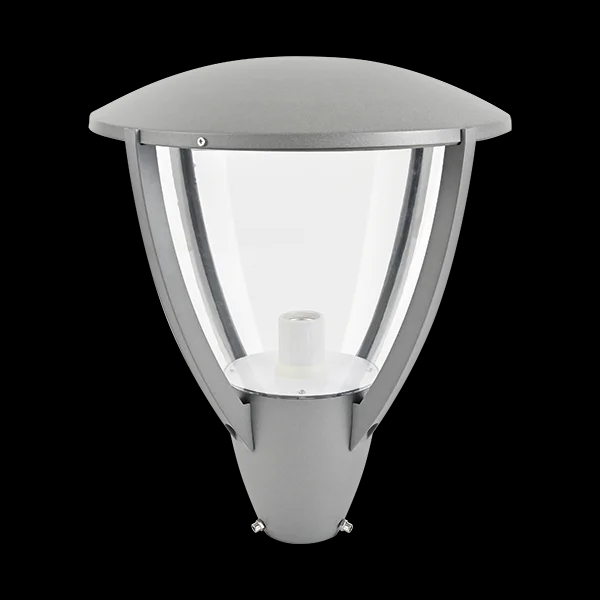 FAROLA DE ALUMINIO CON PORTALAMPARA E40 GRIS OSCURA   PARK