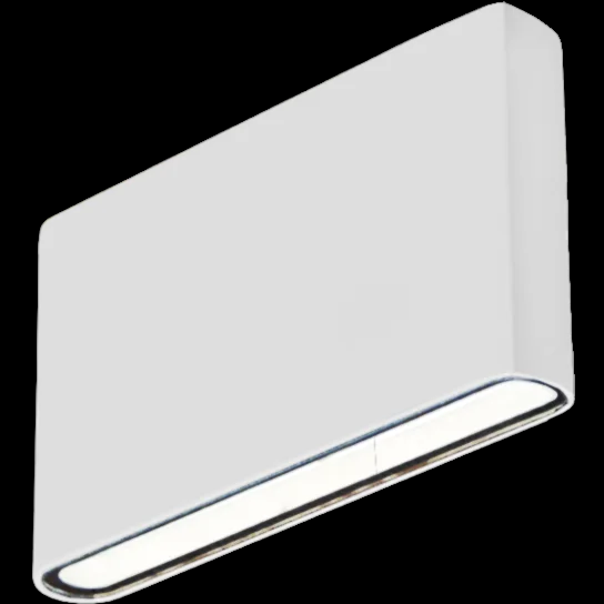 LUMINARIA BIDIRECCIONAL PLANA CON LED 7.2W 3000K LUZ CALIDA  - 220V 50HZ - IP54 BLANCO