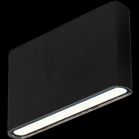 LUMINARIA BIDIRECCIONAL PLANA CON LED 7.2W 3000K LUZ CALIDA  - 220V 50HZ - IP54 NEGRO