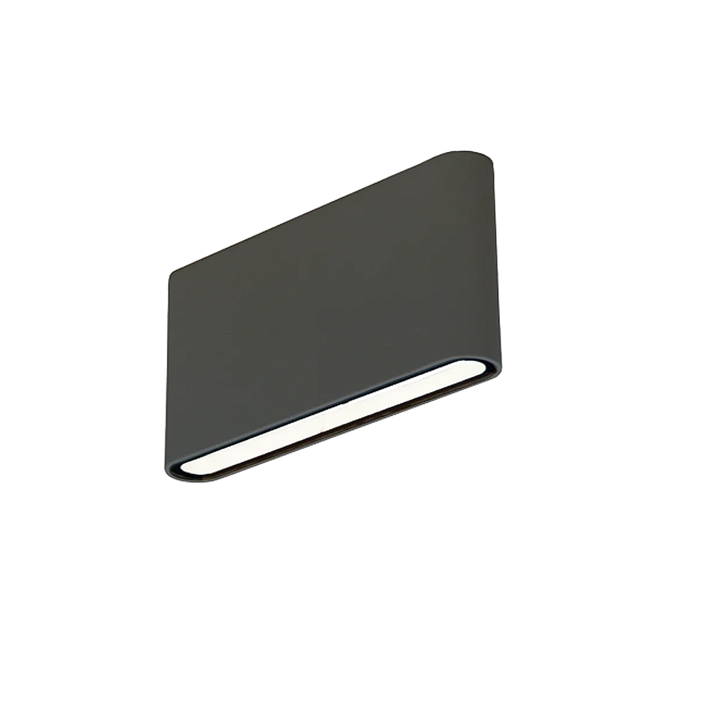 LUMINARIA BIDIRECCIONAL PLANA CON LED 7.2W 3000K LUZ CALIDA  - 220V 50HZ - IP54 NEGRO