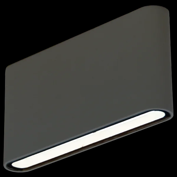 LUMINARIA BIDIRECCIONAL PLANA CON LED 12W 3000K LUZ CALIDA  - 220V 50HZ - IP54 NEGRO