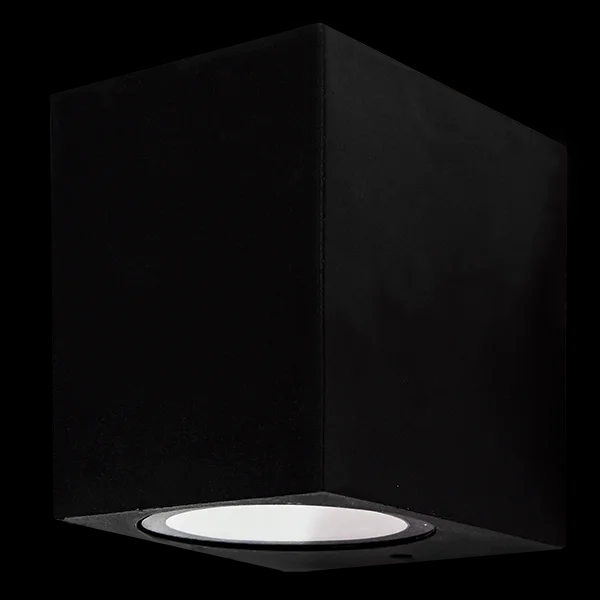 LUMINARIA UNIDIRECCIONAL CON FRENTE RECTO P/GU10 IP44 NEGRO