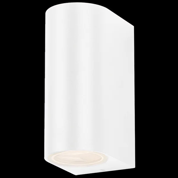 LUMINARIA BIDIRECCIONAL CON FRENTE CURVO P/2 GU10 IP44 BLANCO