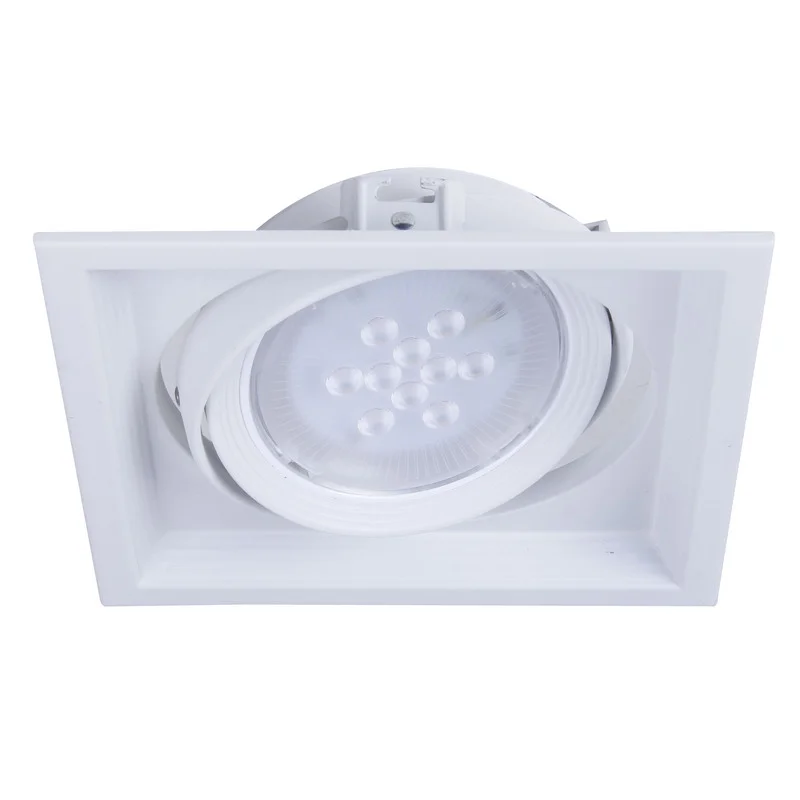 EMBUTIDO CUADRADO ARO CARDANICO 186x186mm P/AR111 BLANCO   SCENIC I