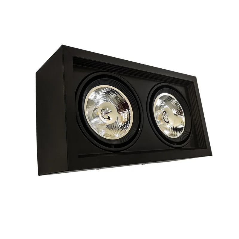 PLAFON CARDANICO 2 LUCES AR 111 NEGRO   GADGET II