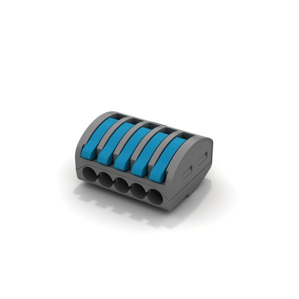 CONECTOR RAPIDO SPRINGBOX 5 vias p/cable hasta 4mm²