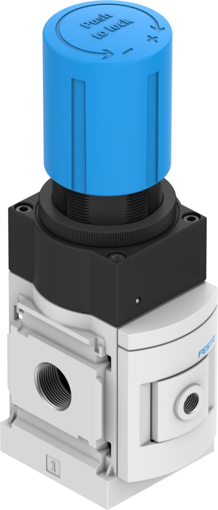 REGULADOR PRESION DE PRECISION - SIN MANOMETRO / 0,1-4 BAR / ROSCA G1/4 / ADAPTADOR P/ MANOMETRO 1/8
