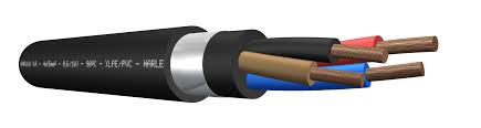 CABLE SUBT COBRE ARMADO 2X 4MM2  0,6/1KV - 90ºC  CLASE 5 - AISLACION XLPE - ARMADURA FLEJE AC. GALV. - CUBIERTA PVC NEGRO  (Ex - YP 2C4 F)