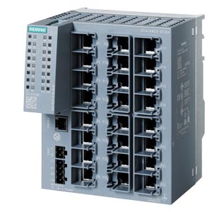 SCALANCE XC224 manageable Layer 2 IE Switch; con certificación IEC 62443-4-2; 24 puertos RJ45 10/100 Mbits/s; 1 puerto de consola; LED de diagnóstico; alimentación redundante; rango de temperaturas de –40 °C a +70 °C; montaje: perfil DIN/soporte S7/pared funciones de redundancia Office Features (RSTP, VLAN,...); PROFINET IO Device conforme con EtherNet/IP ranura para C-PLUG.   6GK5224-0BA00-2AC2