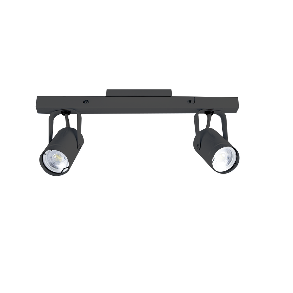 ALIQUE DICRO 2 LUCES BASE REGLETA 350 GU10 NEGRO